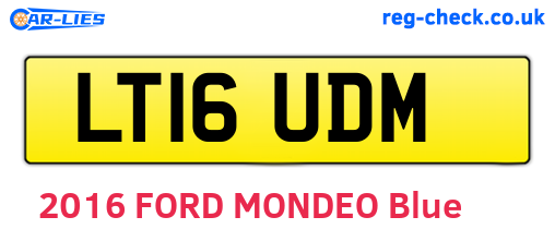 LT16UDM are the vehicle registration plates.