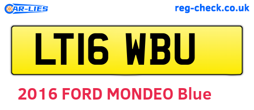LT16WBU are the vehicle registration plates.