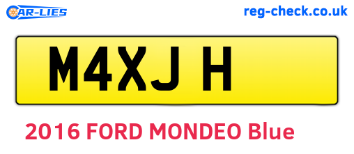 M4XJH are the vehicle registration plates.