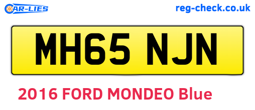 MH65NJN are the vehicle registration plates.