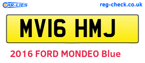MV16HMJ are the vehicle registration plates.