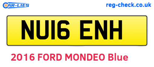 NU16ENH are the vehicle registration plates.