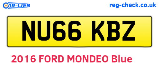 NU66KBZ are the vehicle registration plates.
