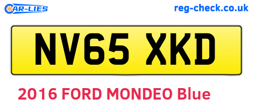 NV65XKD are the vehicle registration plates.
