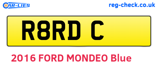 R8RDC are the vehicle registration plates.