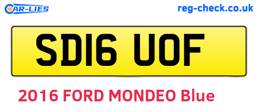 SD16UOF are the vehicle registration plates.