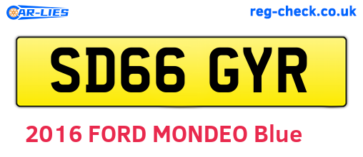 SD66GYR are the vehicle registration plates.