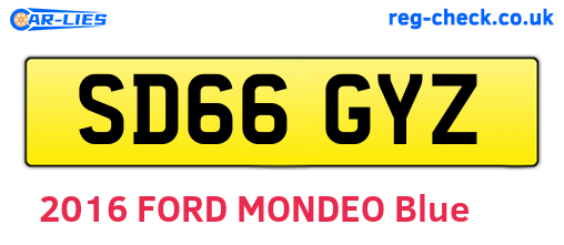 SD66GYZ are the vehicle registration plates.