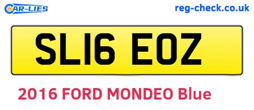 SL16EOZ are the vehicle registration plates.