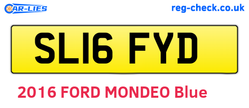 SL16FYD are the vehicle registration plates.