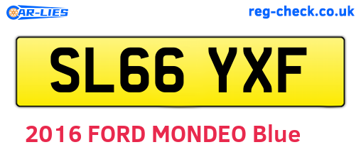 SL66YXF are the vehicle registration plates.