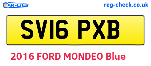 SV16PXB are the vehicle registration plates.