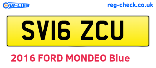 SV16ZCU are the vehicle registration plates.
