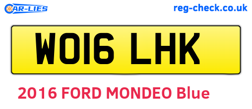 WO16LHK are the vehicle registration plates.