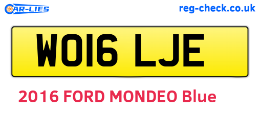 WO16LJE are the vehicle registration plates.