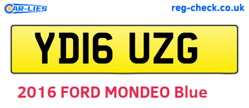 YD16UZG are the vehicle registration plates.