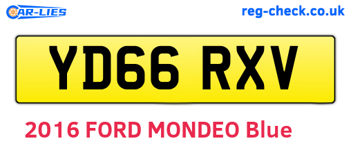 YD66RXV are the vehicle registration plates.