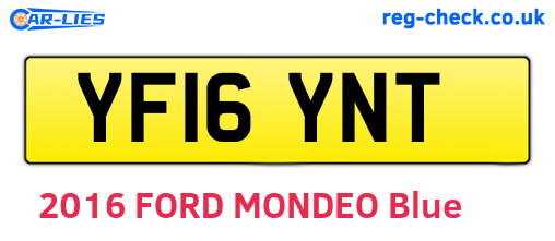 YF16YNT are the vehicle registration plates.