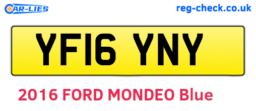 YF16YNY are the vehicle registration plates.