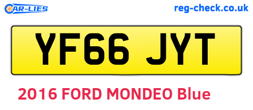 YF66JYT are the vehicle registration plates.