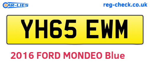 YH65EWM are the vehicle registration plates.