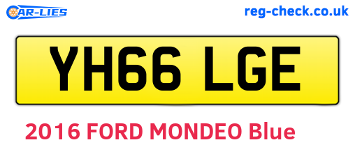 YH66LGE are the vehicle registration plates.