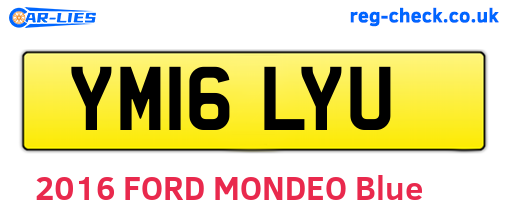 YM16LYU are the vehicle registration plates.