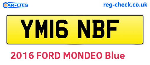 YM16NBF are the vehicle registration plates.
