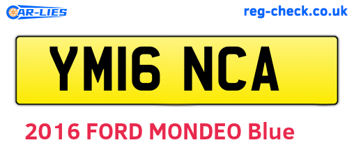 YM16NCA are the vehicle registration plates.