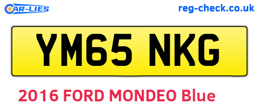 YM65NKG are the vehicle registration plates.