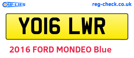 YO16LWR are the vehicle registration plates.