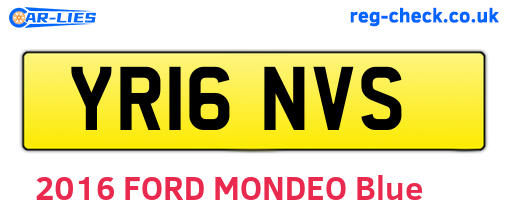 YR16NVS are the vehicle registration plates.