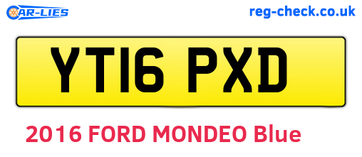 YT16PXD are the vehicle registration plates.