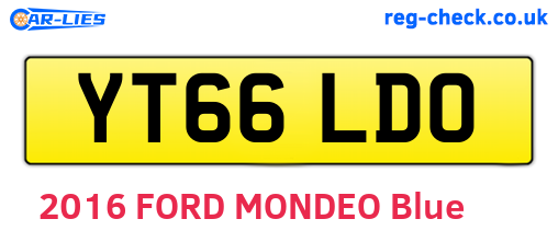 YT66LDO are the vehicle registration plates.