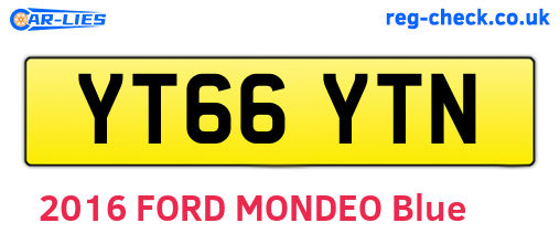 YT66YTN are the vehicle registration plates.