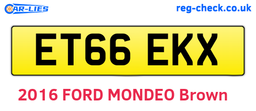 ET66EKX are the vehicle registration plates.