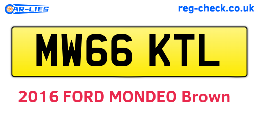 MW66KTL are the vehicle registration plates.