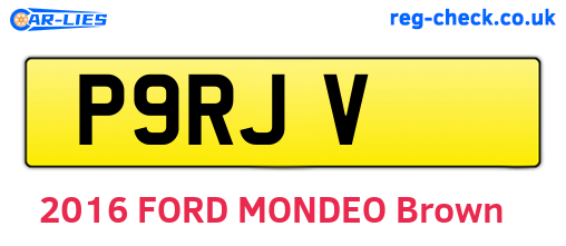 P9RJV are the vehicle registration plates.
