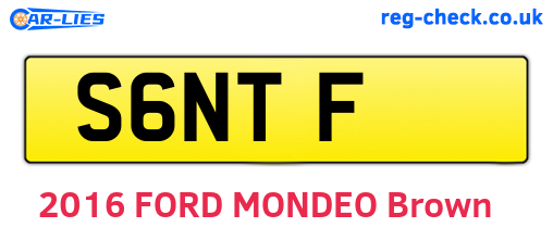 S6NTF are the vehicle registration plates.