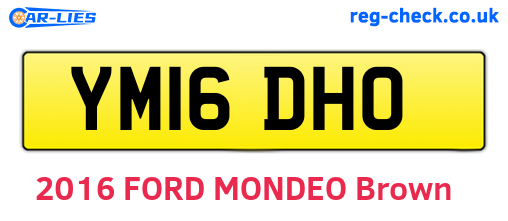 YM16DHO are the vehicle registration plates.