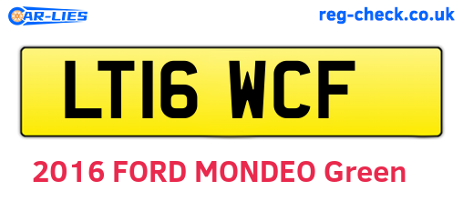 LT16WCF are the vehicle registration plates.