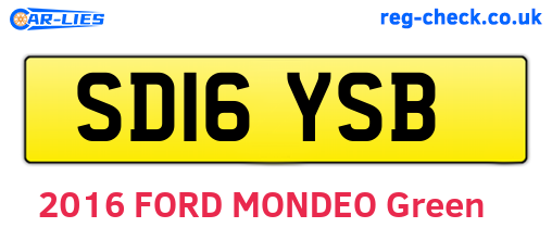 SD16YSB are the vehicle registration plates.