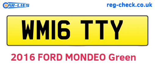 WM16TTY are the vehicle registration plates.
