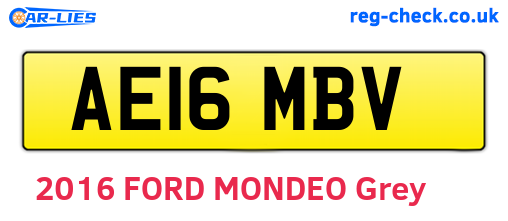AE16MBV are the vehicle registration plates.
