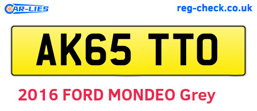 AK65TTO are the vehicle registration plates.