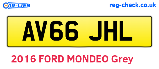 AV66JHL are the vehicle registration plates.