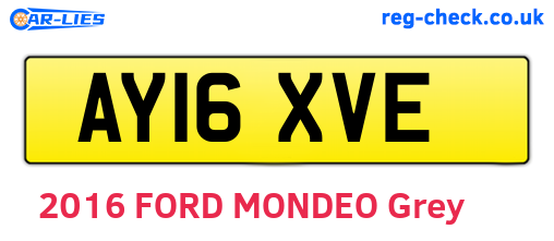 AY16XVE are the vehicle registration plates.