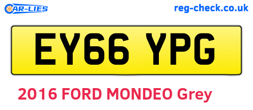 EY66YPG are the vehicle registration plates.