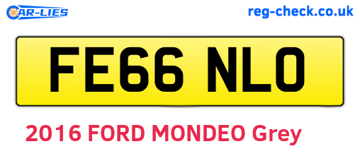 FE66NLO are the vehicle registration plates.
