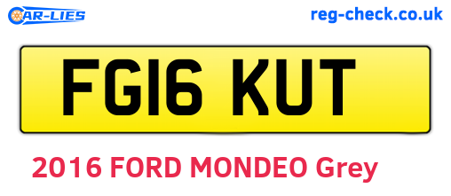 FG16KUT are the vehicle registration plates.
